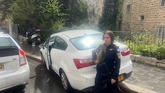 הרכב שבו נהג הילד, צילום: דוברות המשטרה